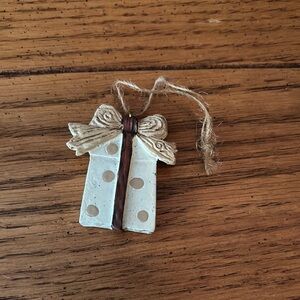 Cream and Brown Gift Ornament